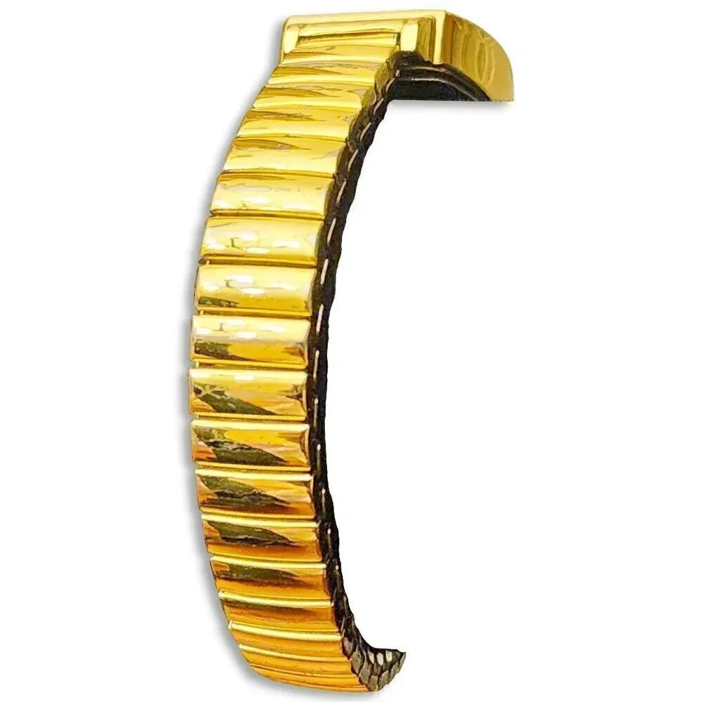 GOLD TONE WOMENS FASHION RECTANGULAR RHINESTONE BEZEL WATCH - Picture 2 of 4